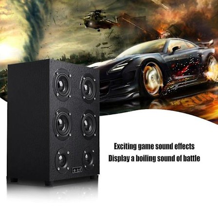 Træ Computer Højttalere Subwoofer 3D 3,5 mm Jack