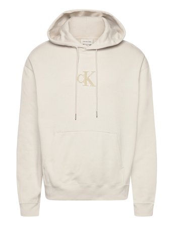 Calvin Klein Jeans 350Gsm Fleece Gift Giving Hoodie - Cream - M