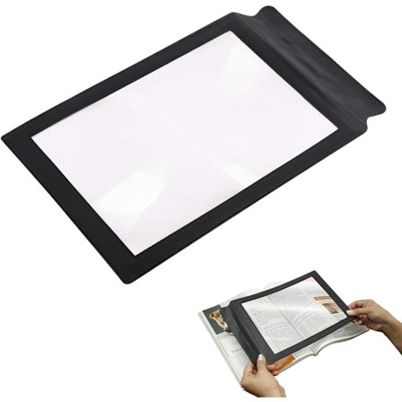 1 stk 3 X Leseforstørrelsesglass, Forstørrelsesark for svaksynte, Sideforstørrelsesglass, Fullside Forstørrelsesglass for lesing, 3X Stort 