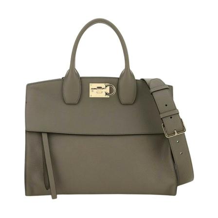 Salvatore Ferragamo, grained leather studio bag Groen, Dames, Maat:ONE Size,leer