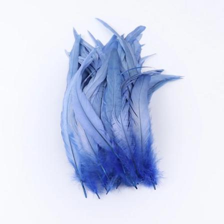 10 st/paket Naturliga Tuppfjädrar Hönsfjädrar Svans Bulk 25-40cm för DIY Hantverk Klänning Bröllop Karneval Scenframträdande Plume Dekoration Blue 30-
