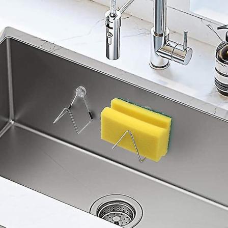 Sienipesä Stainless Steel Magneettinen Keittiöallas Sienipesä, Monitoiminen Sienipesä Keittiötarvikkeet Ei Reikää, Seinäkiinnitys Sienipesä