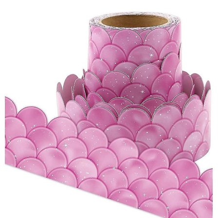 20m Ombre Purppura Scallops Bulletin Board Borders Rainbow Straight