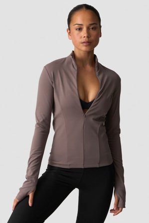ICANIWILL - Nimble 1/2 Zip Long Sleeve Dusty Brown - Oberteile - Damen - ICIW