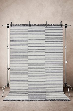 Jotex - Uldtæppe 200x300 Cm Polyester/Uld/Viskose Grå Mønstret MELLA Køb Uldtæpper hos Jotex