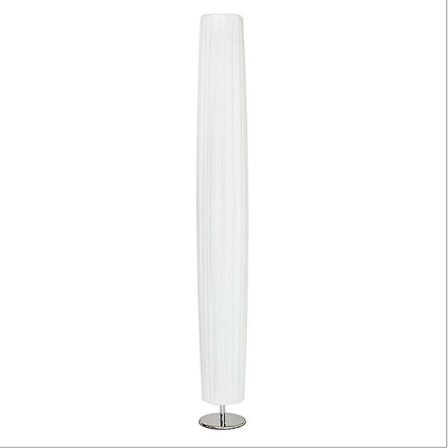 Hvid Stoffgulvlampe med Rustfrit Stålbase - Hotelbelysning