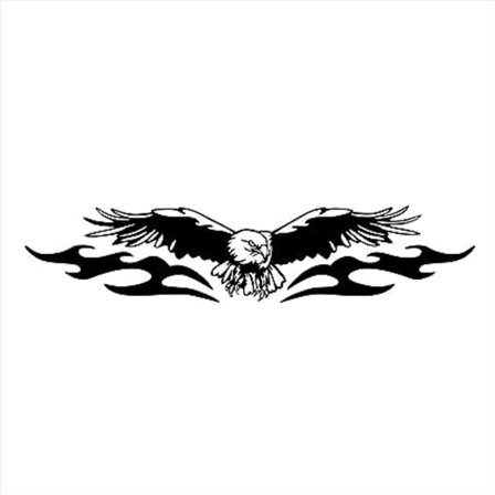 3 deler bilpanser dekorasjon bil klistremerke, Huamengyuan bil dekorative klistremerker ørn ild totemer stripete vinyl klistremerke for bilpanser 