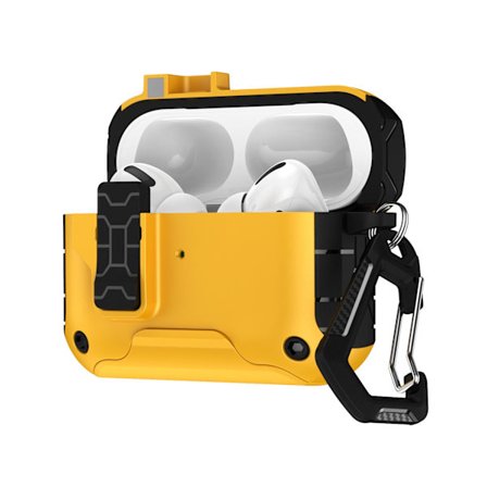 iPhone AirPods 4, Mattapintainen suojakotelo, Näkymätön kuuloketeline, Keltainen