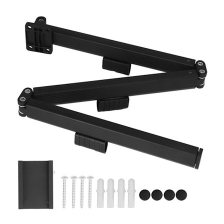 Tøj tørrestativ, udtrækkelig, sammenklappelig i 3 fold, til vægmontering