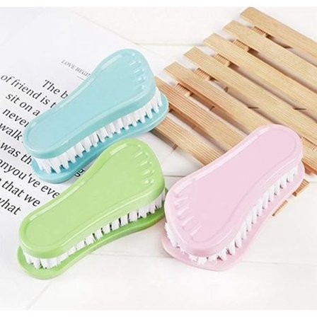 3 st Japanska och Koreanska Godisfärgade Plastfotborstar Hushållsrengöringsborste Flerfärgad Skoborste Borste Borste Plast Tvätborste