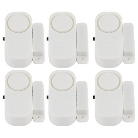 6-pak Vinduesalarm, Mini Trådløs Vinduesdør Indgangsalarm Tyverisikring Alarmsystem Magnetisk Se-dwdz