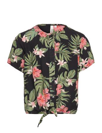 Lpnya Ss Tie Top Tw Bc Blus Tunika Multi/mönstrad Little Pieces