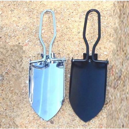 Hagespade Mini Utendørs Sammenleggbar Håndspade (Svart & Sølv-2stk)