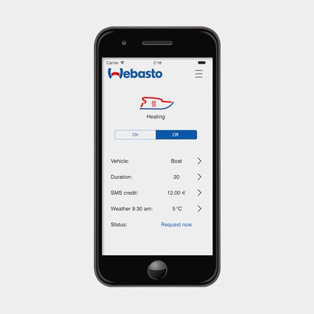Panel de control Webasto ThermoConnect TCon2