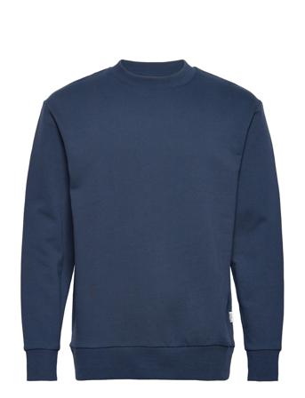 Slhrelaxhoffman Crew Neck Sweat S Noos Sweatshirt Trøje Blå Selected Homme