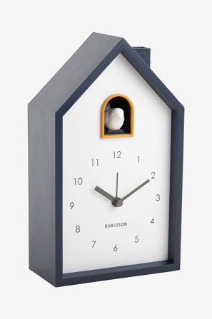 Karlsson - Alarm Clock Modern Cuckoo - Blå - Vægure og bordure - Fra Homeroom