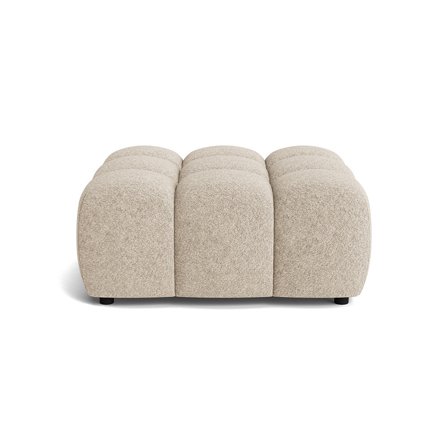 Puffy Pouf, 95x95cm Anthology Beige, moderner Sitzhocker mit Nozag-Federung, quadratisches Design, weiche Polsterung für maximalen Komfort.