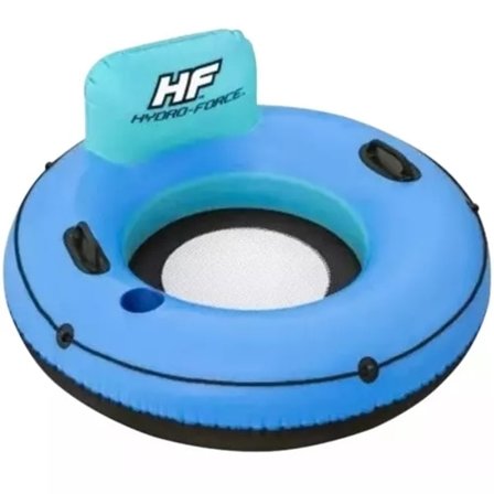 /Hc/Badring med Ryggstöd / Flytande Stol - 120cm Blå