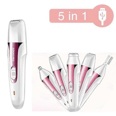 Elektrisk barberhøvel for kvinner, 5 i 1