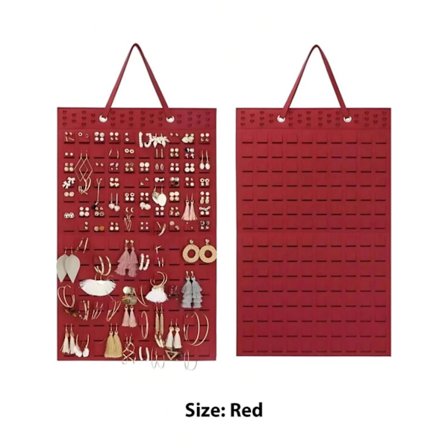 Én øreringeopbevaringsreol, kan hænges op og kan rumme op til 300 par ørestikker, velegnet til kvinder.