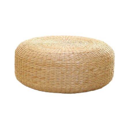 Sittepute i japansk stil, håndlaget meditasjonspute, rustikk tatami kontorpute, 40 cm diameter