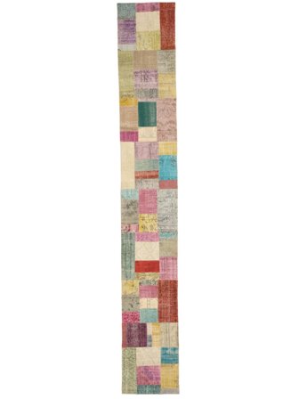 Patchwork Rug 87X598 Runner Wool