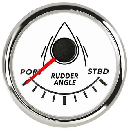 52mm Marin Roderpositionsindikator Vattentät Röd Bakgrundsbelysning med 0-190 Ohm Rodergivare 12v/24vd för Marin Yacht-Perfet