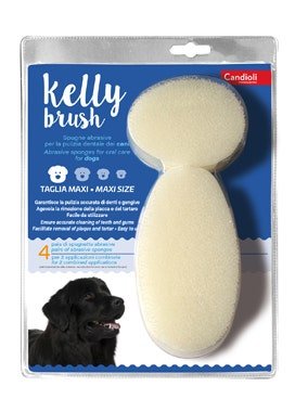 Kelly Brush Spugnetta Maxi Per Pulizia Dentale Cani 8 Pezzi