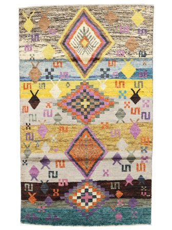 115X184 Tappeto Moroccan Berber - Afghanistan Moderno Marrone/Nero (Lana, Afghanistan) Carpetvista