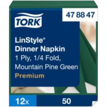 Serviett Linstyle Grønn 39x39