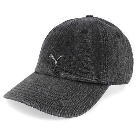 Puma - Svart unconstructed Keps - Wardrobe Essential Metal Black Dad Cap @ Hatstore