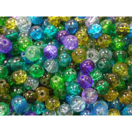 100st Glänsande Glaspärlor 4mm Blandade Färger Flerfärgad 4 Mm
