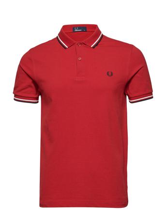 Twin Tipped Fp Shirt Polos Short-sleeved Rød Fred Perry