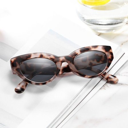 Cat Eye Polarized Sunglasses Women Narrow Trendy Vintage Shade Vacation Glasses