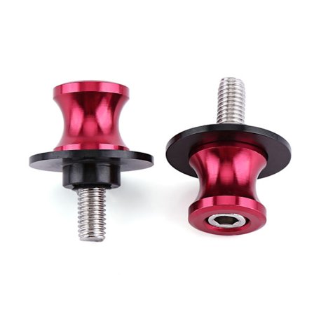 Moottoripyörän CNC-takaseisontatuki Swing Arm Spool -liukusäätimet Swingarm Bobbins (10mm, punainen)