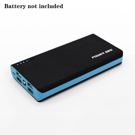 6* 18650 Batteriladerdeksel Power Bank Case DIY Box 4 USB Po
