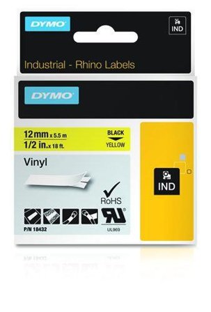 DYMO RHINOPRO 1/2IN YELLOW VINYL TAPE