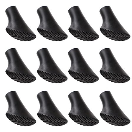 12 Stykker Vandrestavspidser Gummi Trekking Stangspidser Udskiftning - Gummifødder til Vandrestave (Sko 12 Stykker)