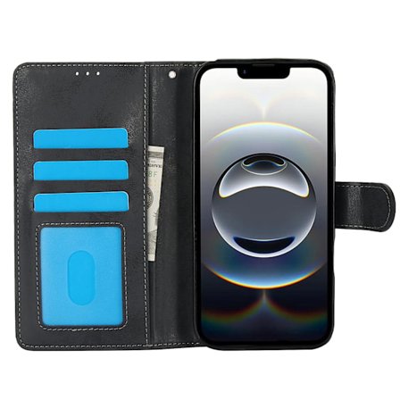 iPhone 16E Plånbok Magnet Svart