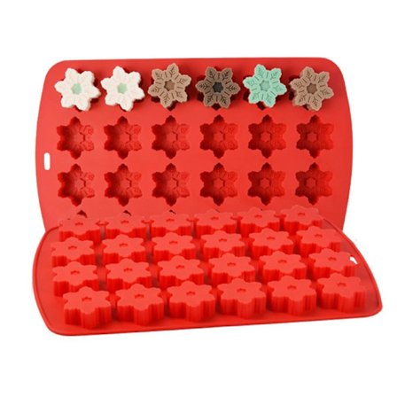 24-håls jultema fondant chokladform kakdekoration bakverktyg godis jul silikonform bakverktyg