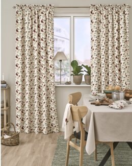 Kanallängd svampmotiv Ture 2-pack Off-white - 140x240 cm, overlock nertill - Linea