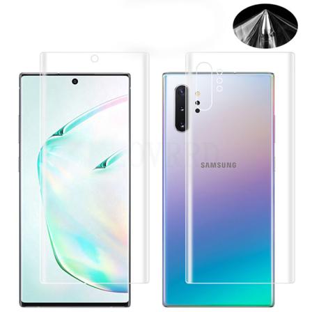 Fram- & Baksida Note10+ Skärmskydd 9H Nano-Soft ProGuard Transparent/Genomskinlig