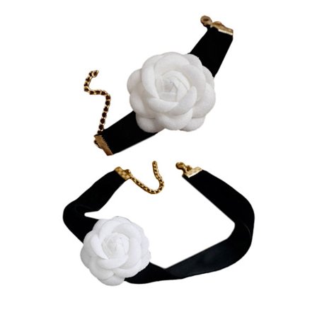 Camellia Collar Kaulakoru Rannekoru Vintage Velvet Choker Temperament White Flower Kaulakoru Rannekoru Naisille