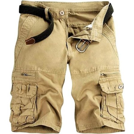 IC Cargo-shorts miehille Kevyet housut monilla taskuilla rennot ilman vyötä