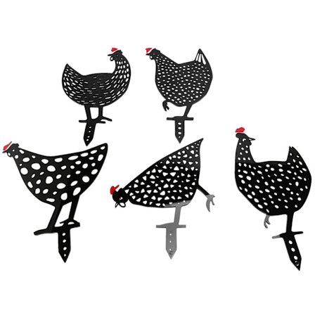 5 stk. Pynt Kylling Havekunst Udendørs Have Baghave Græsplæne Dekoration Akryl Høne Have Dekoration Påske De