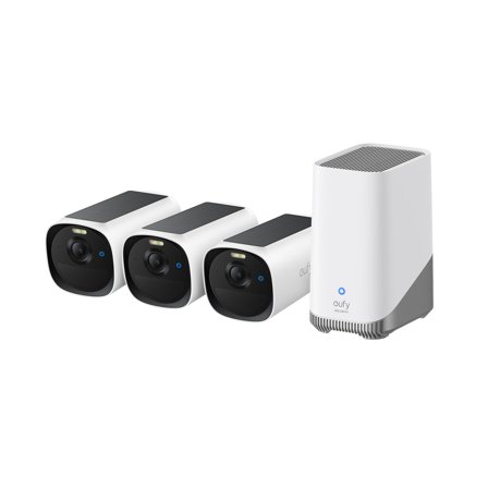 Eufy eufyCam E40 3-Cam Kit + HomeBase S380 Patrone (Form) IP-Sicherheitskamera Innen & Außen 2688 x 1520 Pixel Wand