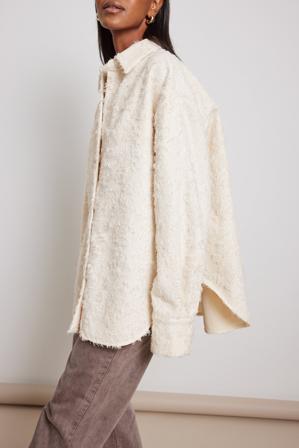 NA-KD Trend Chemise oversize structurée à manches longues - Chemises - OffBlanc - EU 40