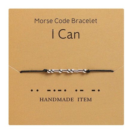 Morse Code Armband Bead Armband I CAN I CAN