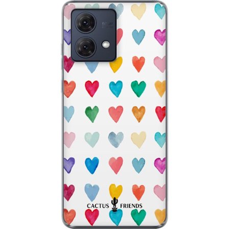 Kompatibel Mobilcover til Motorola Motorola Moto G84 Cactus and Friends - Watercolor Love Grid