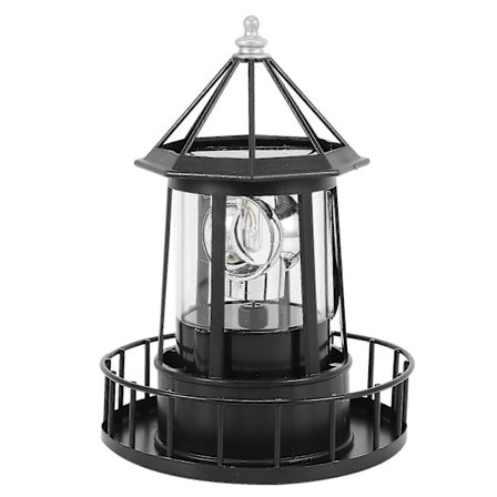 Lighthouse Solcelled LED Lys Hage Utendørs Roterende Strålesensor Beacon Lampe for Utendørs Hjemmedekor